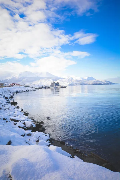 Vue Belle Ushuaia Hiver Patagonie Argentine Amérique Sud — Photo