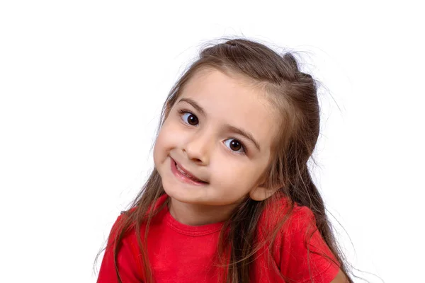 Beautiful little girl on studio. Stock Image