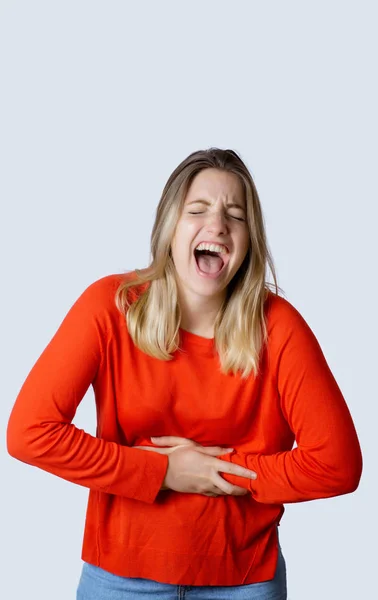 Young woman laughing. — Stock Photo, Image