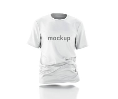 3D beyaz t-shirt Mockup.