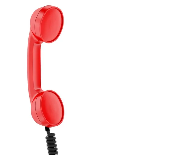3D kırmızı telefon. — Stok fotoğraf