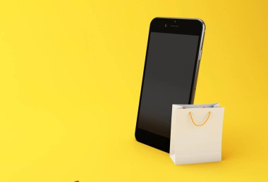 Smartphone ile 3D alışveriş çantası