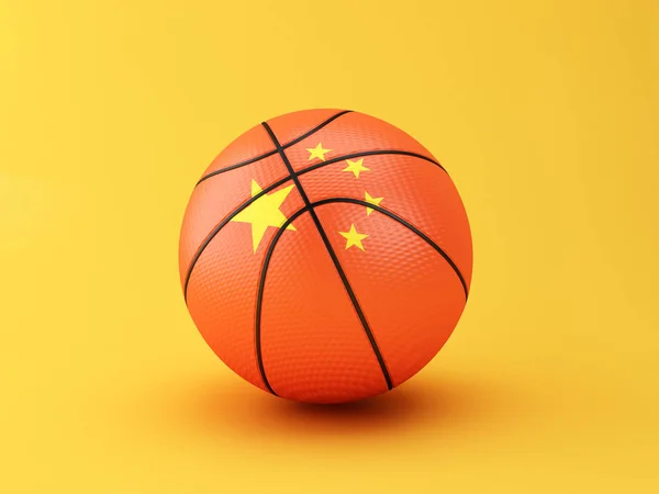 Pallone da basket 3d della Cina — Foto Stock