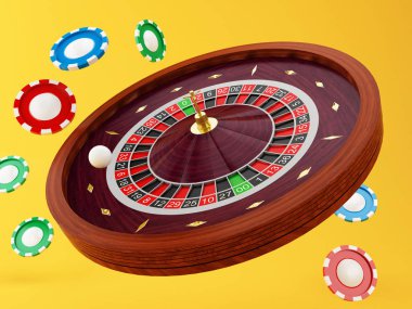 3D casino rulet tekerleği. Kumar Oyunları.