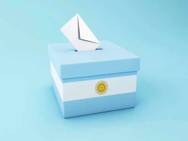 3D投票箱、アルゼンチン選挙2019 — ストック写真