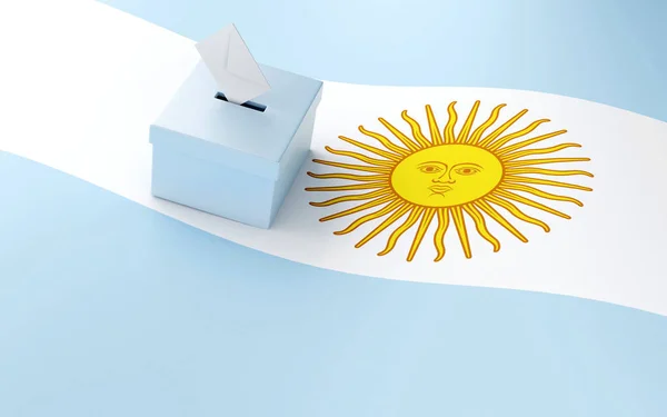 3D投票箱、アルゼンチン選挙2019 — ストック写真