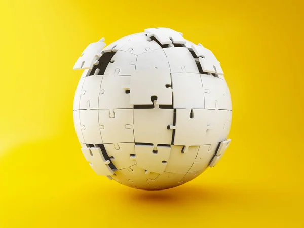 3D sferische puzzel — Stockfoto