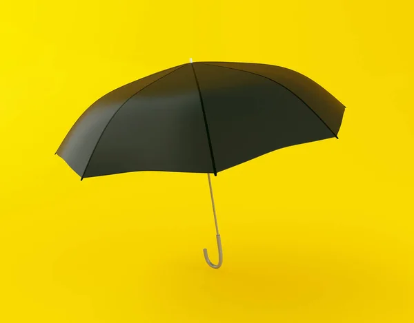 3d guarda-chuva preto — Fotografia de Stock