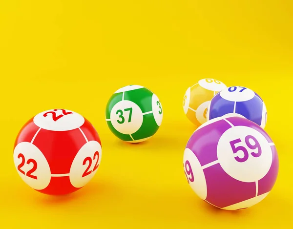 3D宝くじビンゴボール — ストック写真