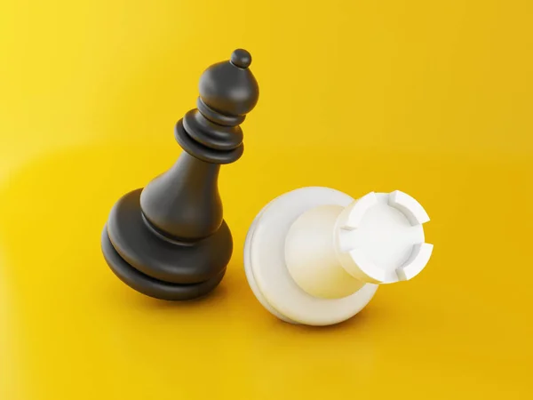 stock image 3d Lost chess piece. Strategy concept.