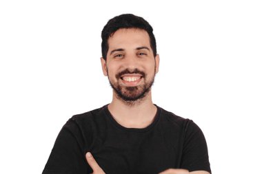 Çekici bir genç adam kollarını ile geçti.