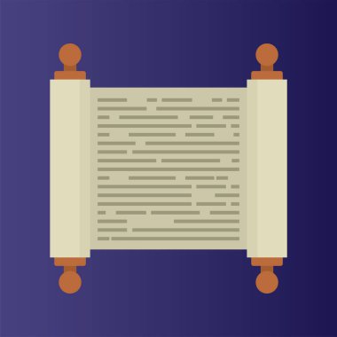 Tevrat kaydırmanın düz simgesi