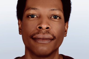 afro Amerikalı bir adam portresi