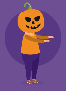 Vektör illüstrasyon. Cadılar Bayramı adam.