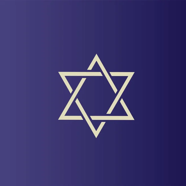 Плоская икона Звезды Давида — стоковый вектор