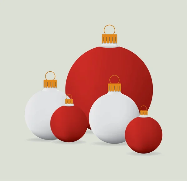 Ilustración vectorial. Decoración bola de Navidad . — Vector de stock