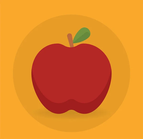 Ilustración vectorial. Manzana roja . — Vector de stock