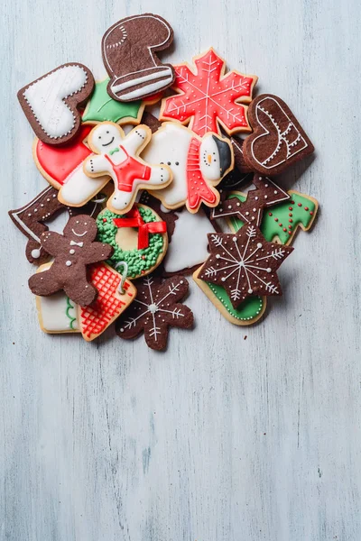 Zblízka pohled na barevné vánoční cukroví — Stock fotografie