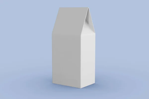 Ilustracja Puste Mleko Opakowanie Kartonowe Sokiem Izolowanym Tle Projekt Szablonu — Zdjęcie stockowe