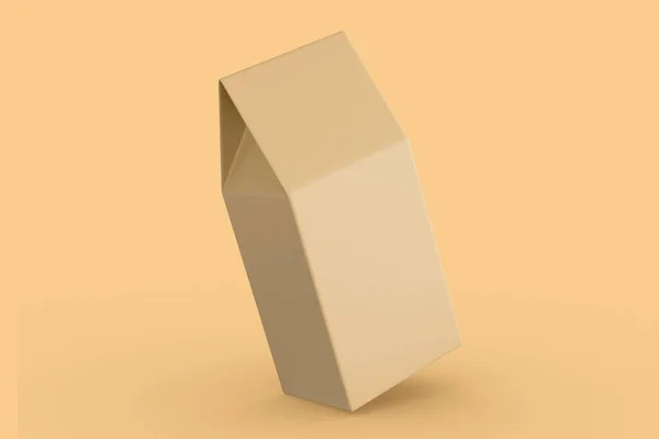 3Dイラスト 隔離された背景にブランクミルクとジュースカートンパック モックアップテンプレートのデザイン 食品飲料包装のコンセプト — ストック写真