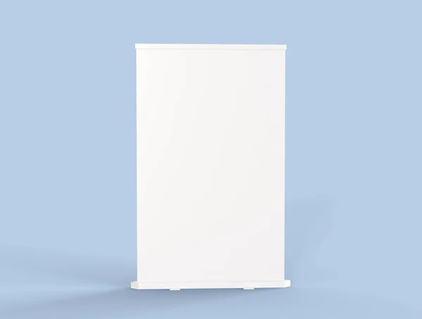 Illustration Blank Roll Banner Stands Mockup Isolated Background Exhibition Stand — Stock Photo, Image