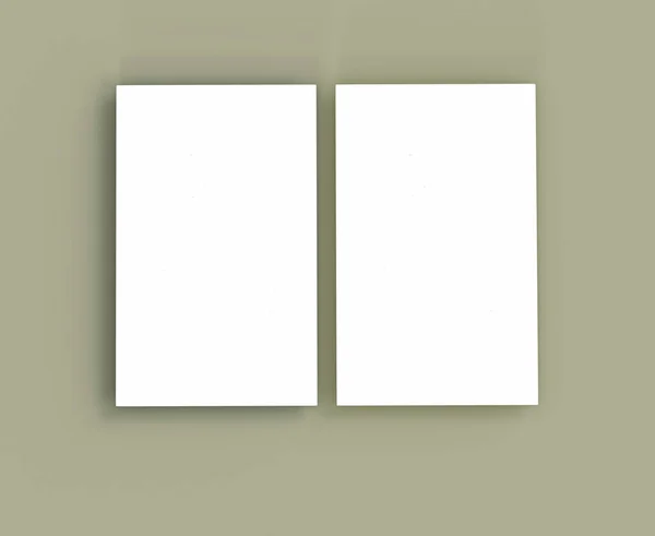 Ilustração Mockup Cartões Visita Branco Modelo Para Identidade Marca Branding — Fotografia de Stock