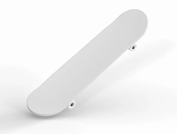 Illustration Modèle Skateboard Blanc Sur Fond Isolé Activité Urbaine Concept — Photo