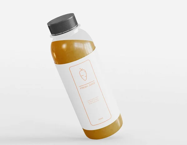 Illustration Fresh Juice Bottle Isolated White Background Natural Refreshment Beverage — Stock Photo, Image