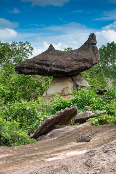 Bela Formação Rochosa Parque Nacional Phu Pha Thoep Província Mukdahan — Fotografia de Stock