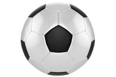 3D render izole kırpma yolları ile beyaz arka plan üzerinde futbol topu.