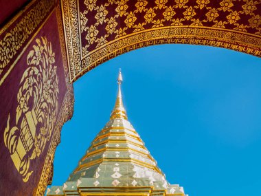 Wat Phra Bu DOI Suthep, Chiang Mai, Tayland altın görkemi.