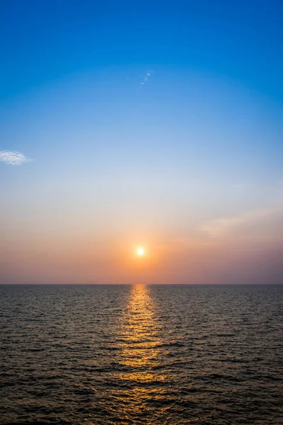 Gouden Licht Avond Aan Zee — Stockfoto