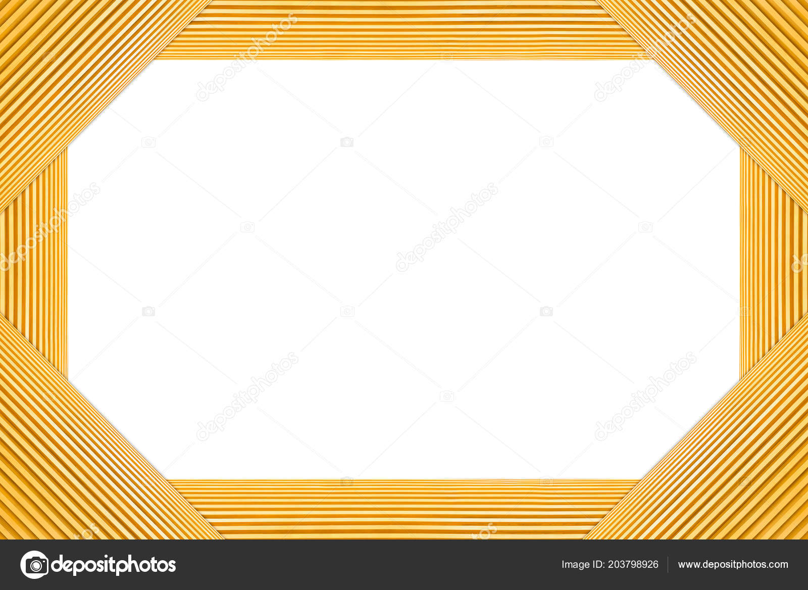 Stacked Polygon Frame Light Brown Wooden Isolated White Background Stacked Polygon Frame Light Brown Wooden Isolated White Background Stock Photo