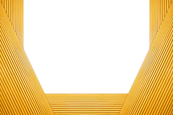 Yığılmış altıgen çerçeve ışık kahverengi ahşap izole beyaz arka plan üzerinde.