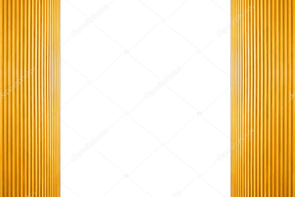 Frame Light Brown Wooden Isolated on white background.