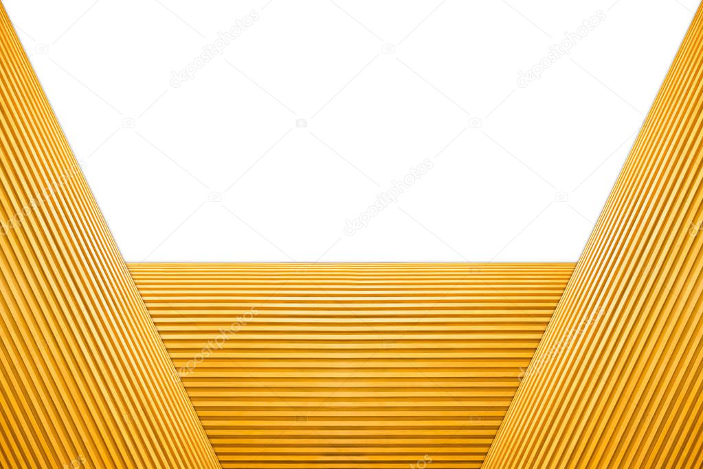 Stacked Trapezoid Frame Light Brown Wooden Isolated on white background.