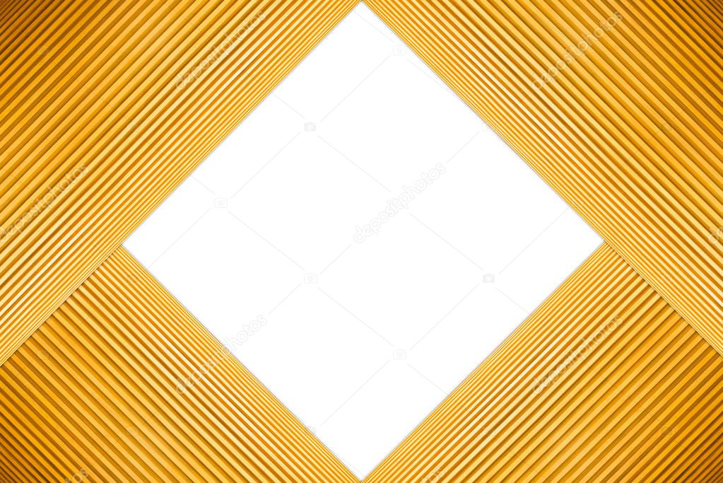 Stacked Square Frame Light Brown Wooden Isolated on white background.