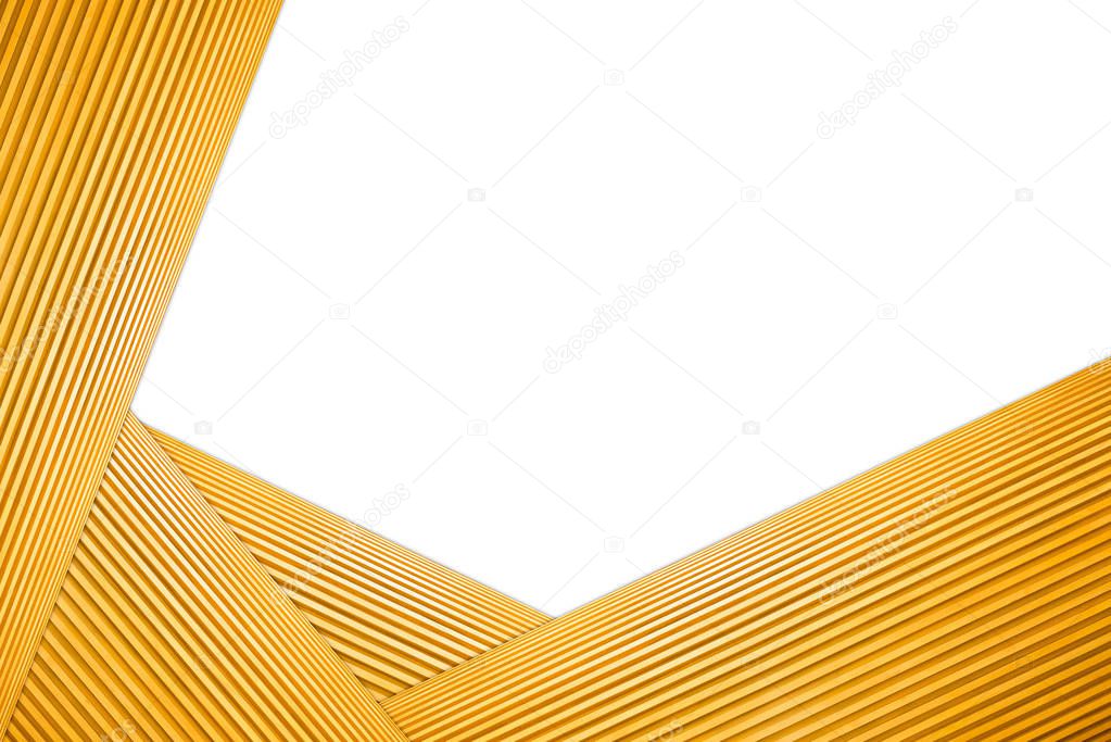 Stacked Pentagon Frame Light Brown Wooden Isolated on white background.