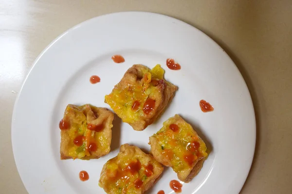 Tahu Goreng Fried Tofu Cheese — Stock Photo, Image