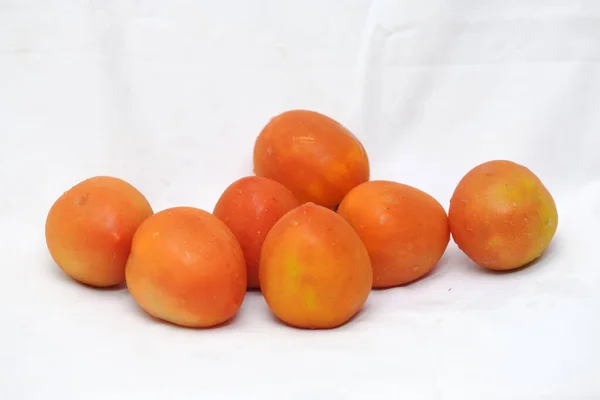 Ripe Tomatoes White Background — Stock Photo, Image