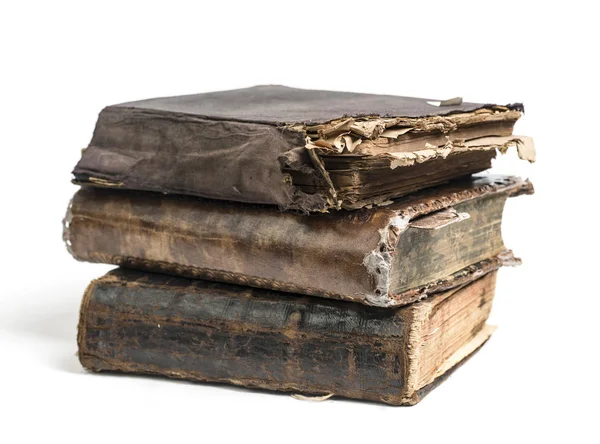 Ancient Books Isolated White Background Clipping Path Include — Stock Photo, Image