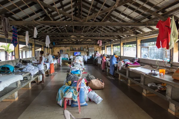 Fort Kochi, Hindistan - 16 Kasım 2017: Dhobi Khana, bir meşgul geleneksel el Çamaşırhane, Fort Cochin Hindistan.