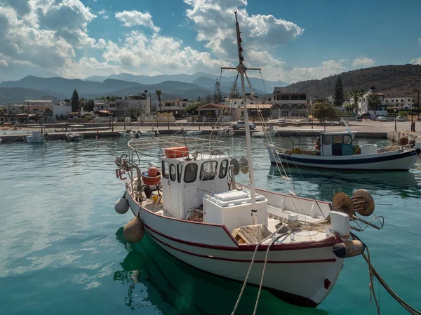 Widok Portu Milatos Pobliżu Miejscowości Sissi Północno Wschodniej Części Krety — Zdjęcie stockowe