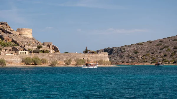 Isola Spinalonga Storica Colonia Lebbrosi Abbandonata Creta — Foto Stock