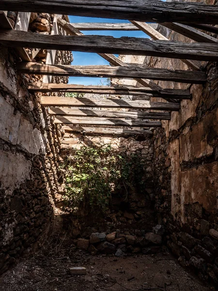 Edifici Abbandonati Sull Isola Spinalonga Storica Colonia Lebbrosi Abbandonata Creta — Foto Stock