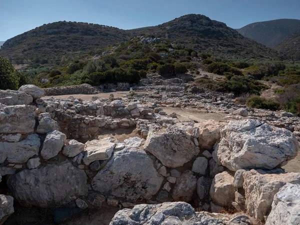 Antichi Resti Della Città Stato Dorica Lato Creta — Foto Stock