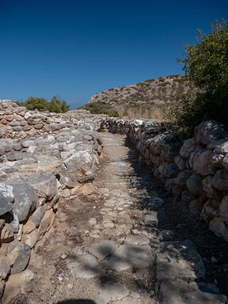 Antichi Resti Della Città Stato Dorica Lato Creta — Foto Stock