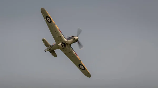 Biggleswade Reino Unido Mayo 2018 Avión Hawker Hurricane Vintage Vuelo —  Fotos de Stock