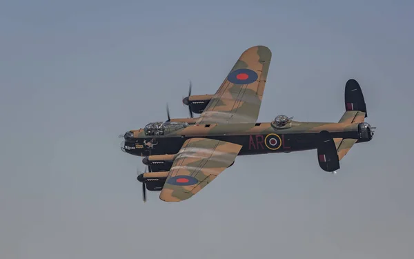 Biggleswade Storbritannien Maj 2018 Avro Lancaster Vintage Världskriget Två Bombplan — Stockfoto