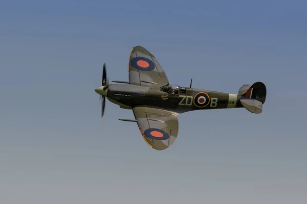 Biggleswade Reino Unido Maio 2018 Supermarine Spitfire Vintage Segunda Guerra — Fotografia de Stock